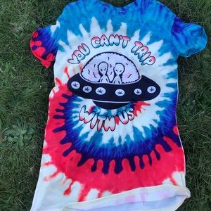 Trippy alien shirt dress.